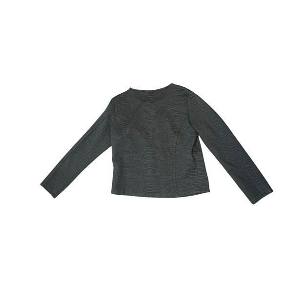 Calvin Klein Black Full Zip Cardigan Sweater Size Larger Preppy Career Office - Picture 2 of 4